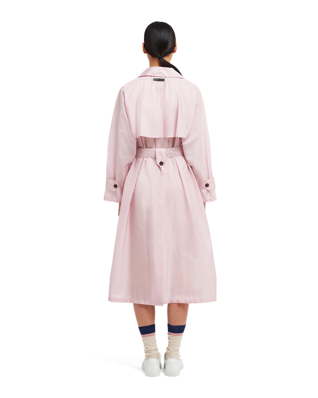 Prada Lahke Nylon Trench Coat Opaline | CYJPHD913