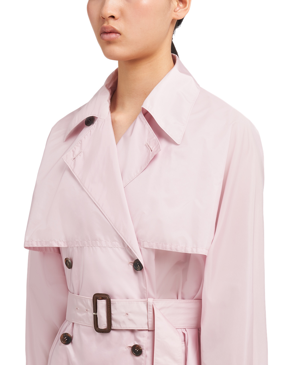 Prada Lahke Nylon Trench Coat Opaline | CYJPHD913