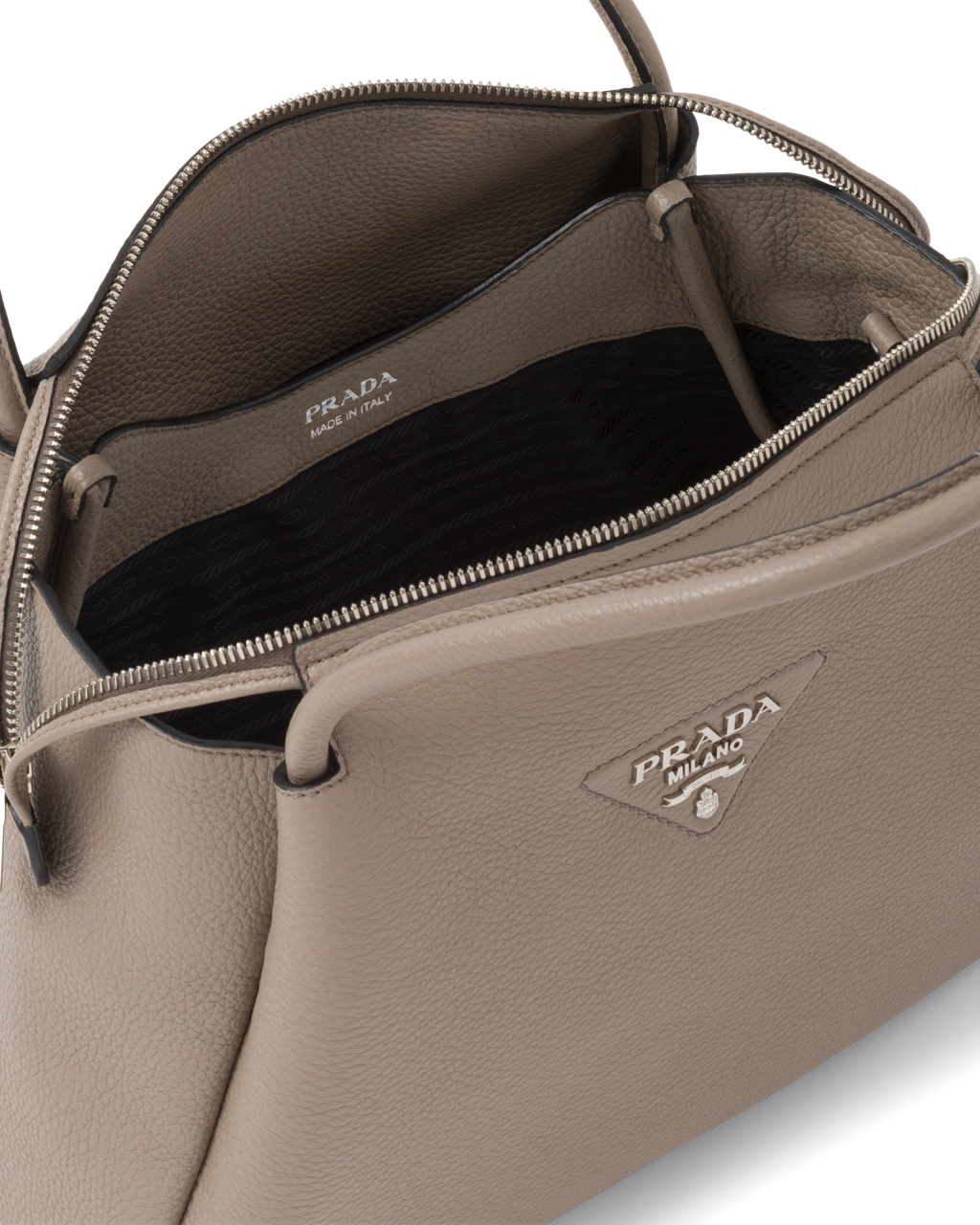 Prada Large Kozene Handbag Clay Gray | FZPOEQ671