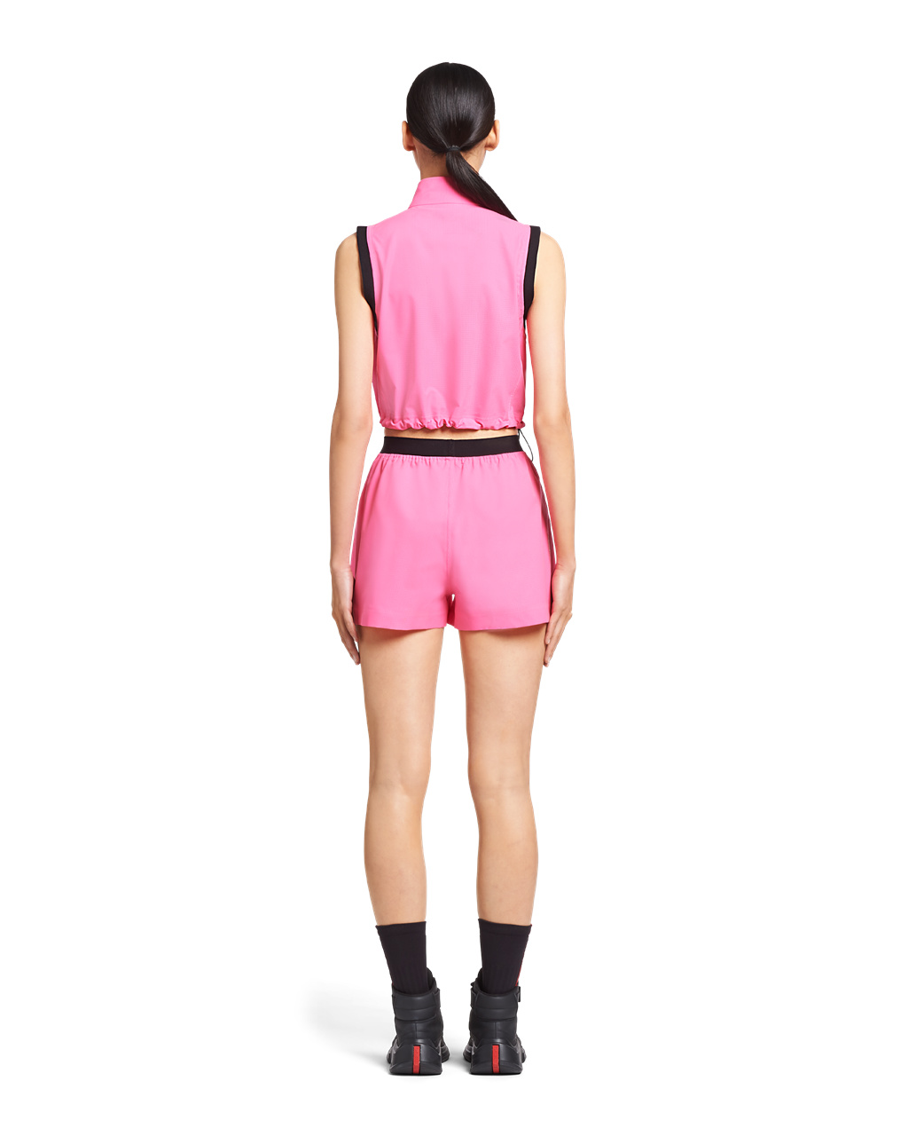 Prada Light Bi-stretch Cropped Vest Ruzove | HRTBZV890