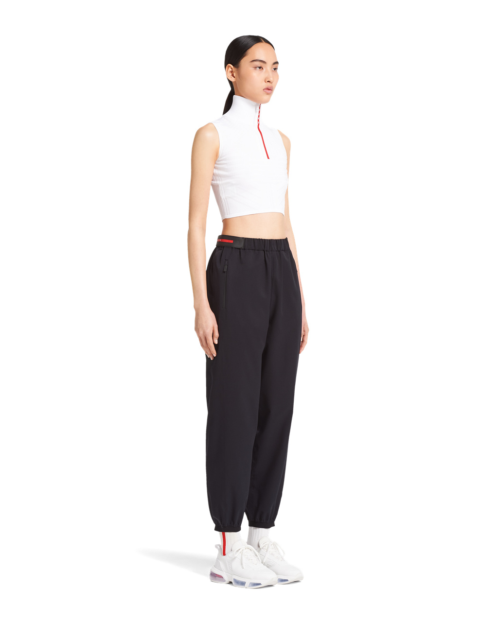 Prada Light Bi-stretch Siroke Topanky-leg Pants Čierne | ECLJWI740