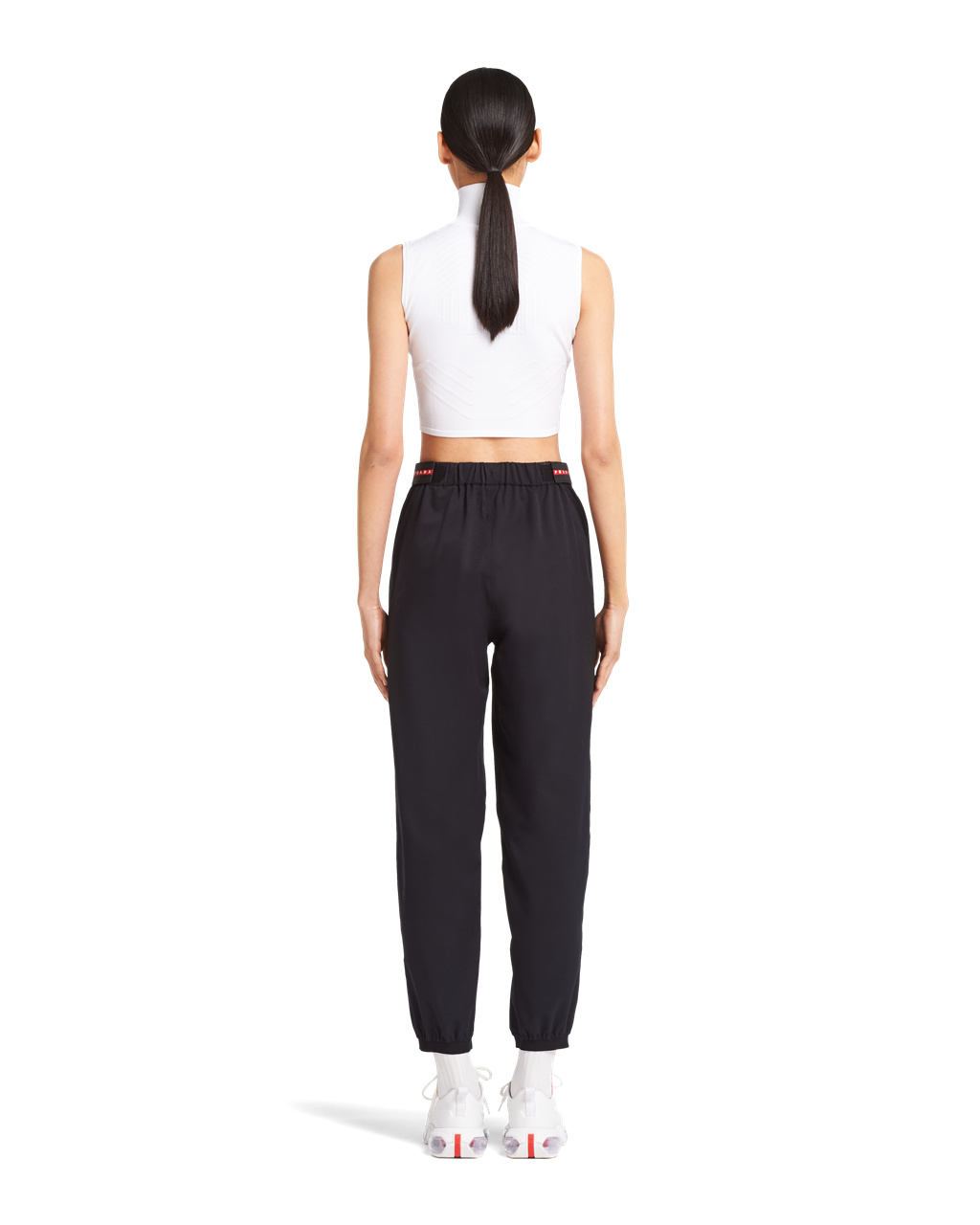 Prada Light Bi-stretch Siroke Topanky-leg Pants Čierne | ECLJWI740