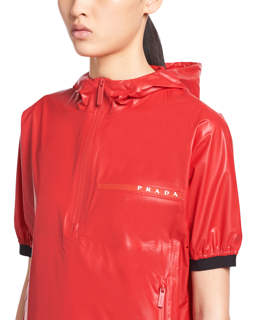 Prada Light Nylon Anorak Červené | FRLAKZ639