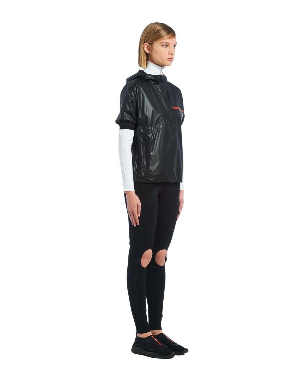 Prada Light Nylon Kratke-sleeved Jacket Čierne | TIMUWQ215