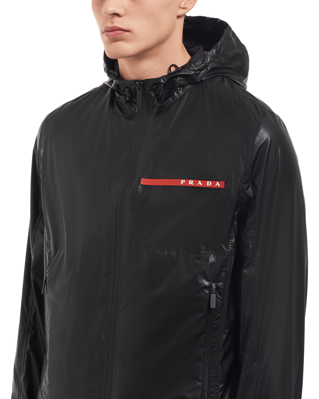 Prada Light Nylon S Kapucňou Jacket Čierne | LBZIRK768