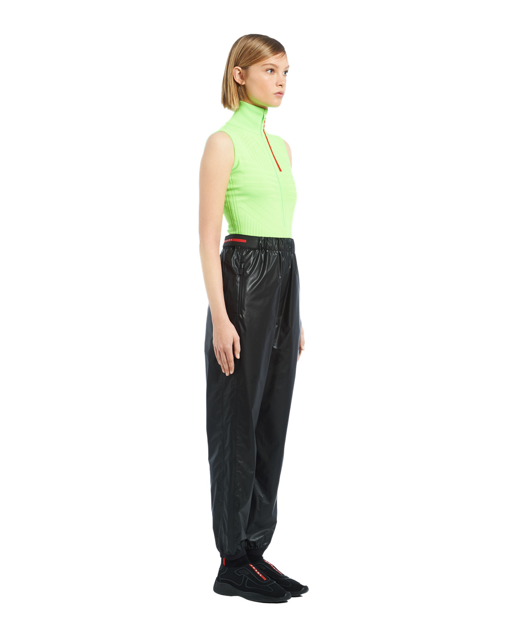 Prada Light Nylon Siroke Topanky-leg Pants Čierne | ROBYGT895