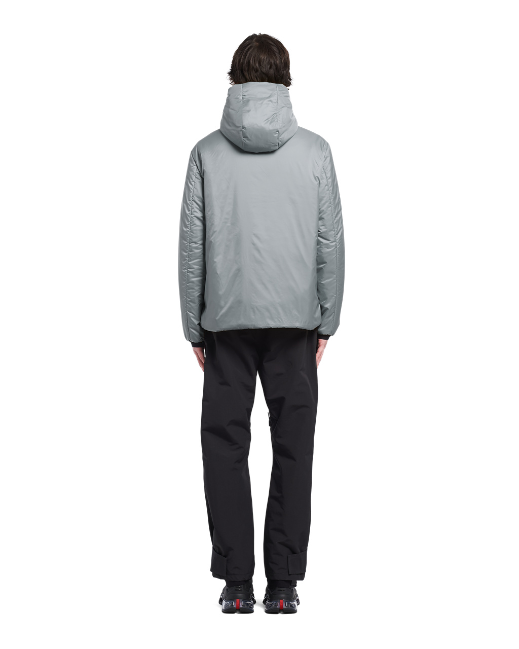 Prada Light Polyester Padded Jacket Aluminum | CITGON062