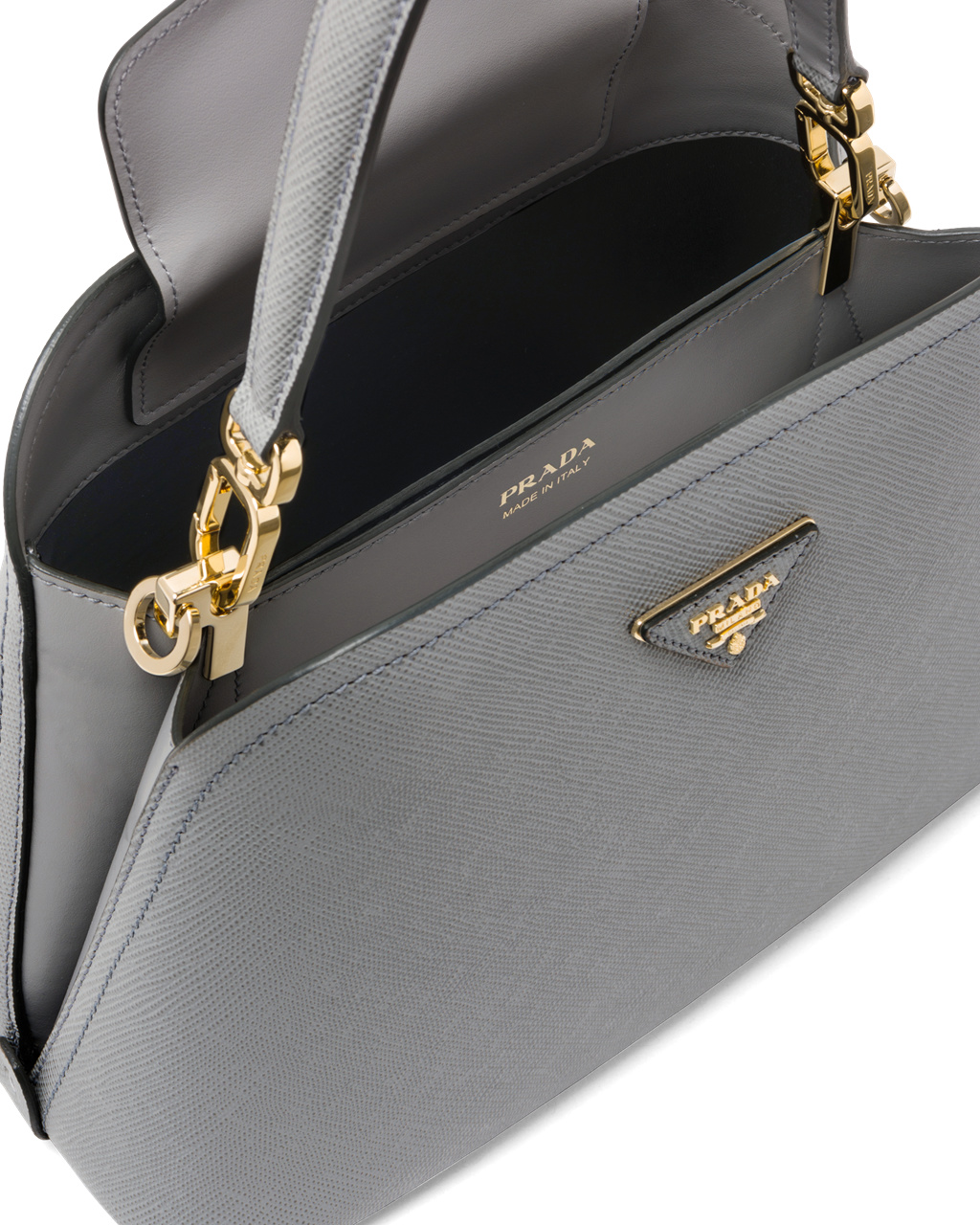 Prada Medium Saffiano Kozene Prada Matinée Bag Slate Gray | GERVZH150