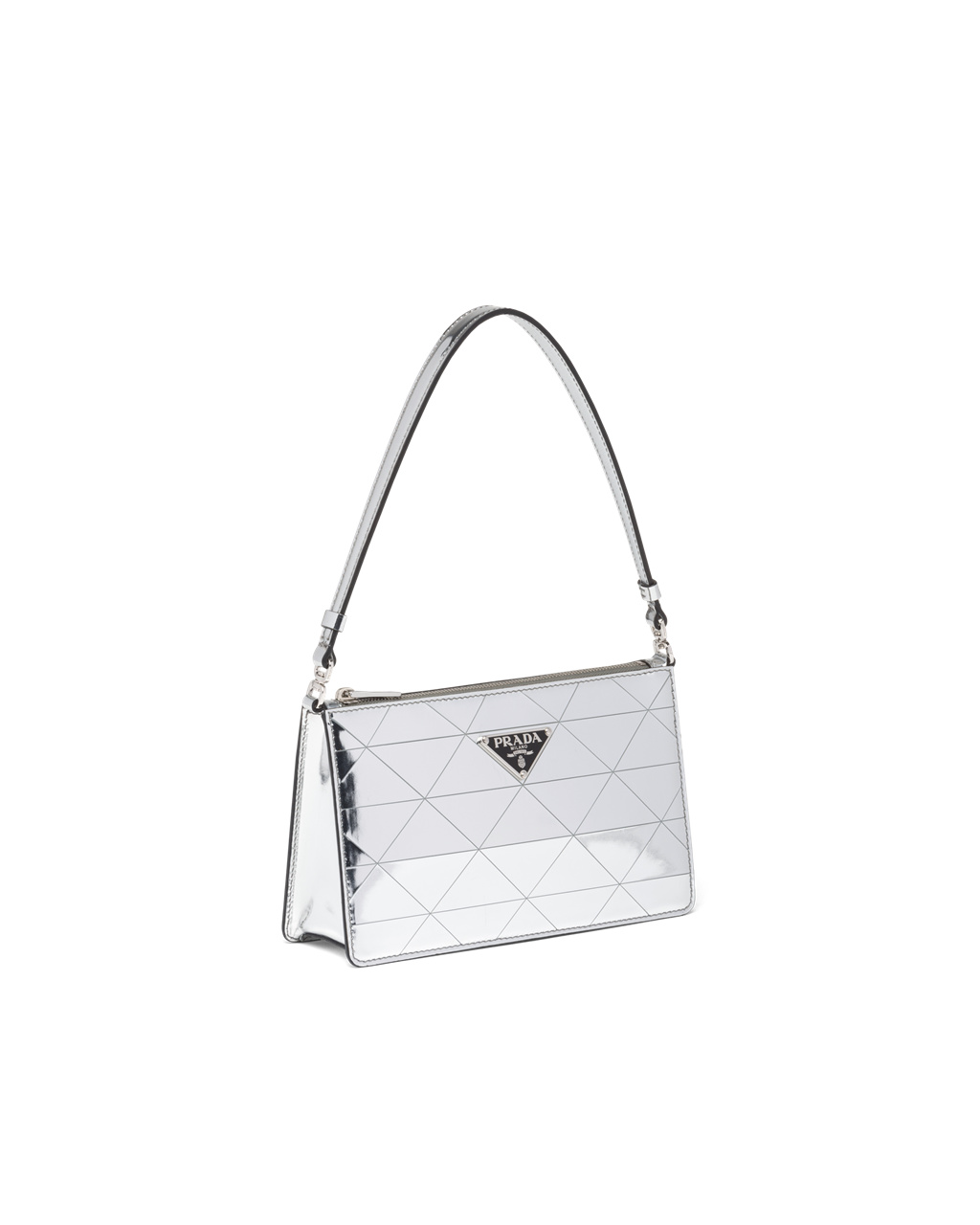 Prada Metallic Kozene Mini-bag Strieborne | VFIJRT813