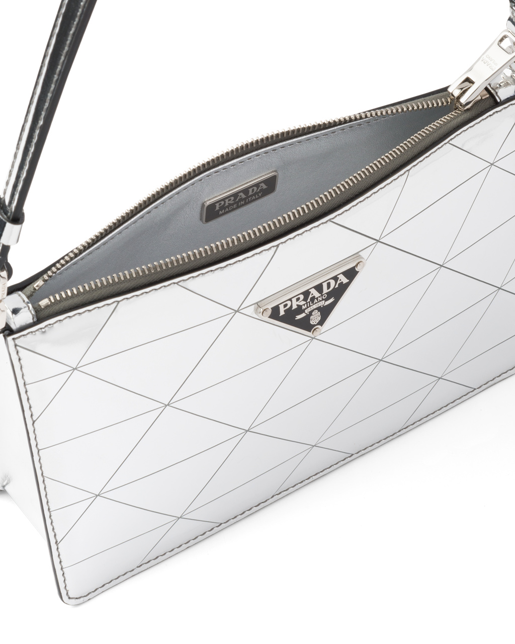 Prada Metallic Kozene Mini-bag Strieborne | VFIJRT813