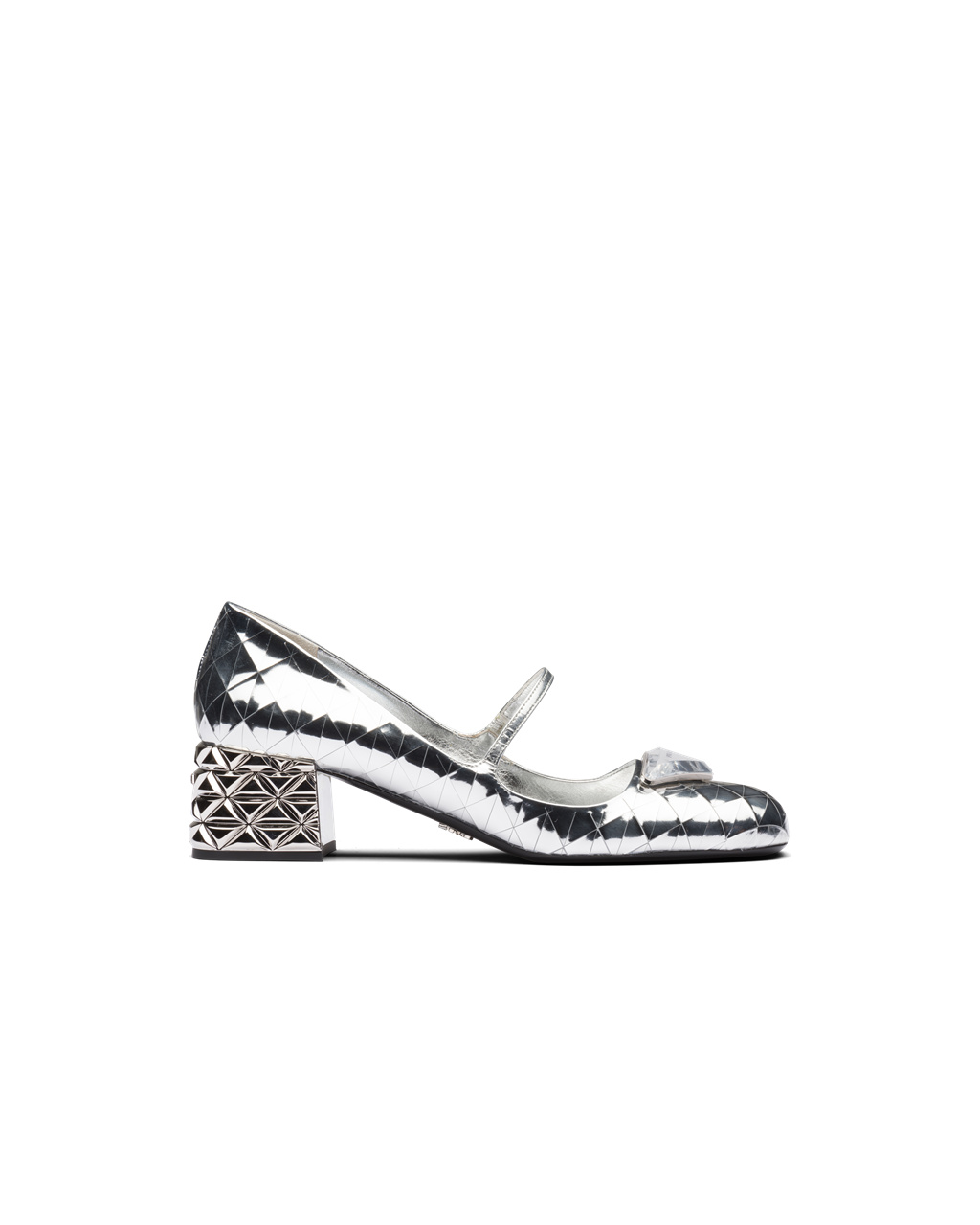 Prada Metallic Kozene Pumps Strieborne | UYJKDN946