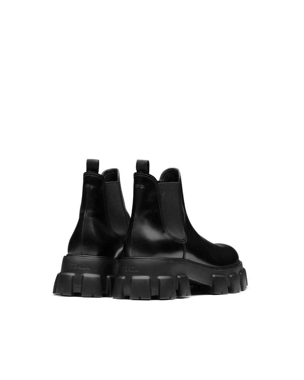 Prada Monolith Brushed Kozene Chelsea Boots Čierne | YHDBJO198