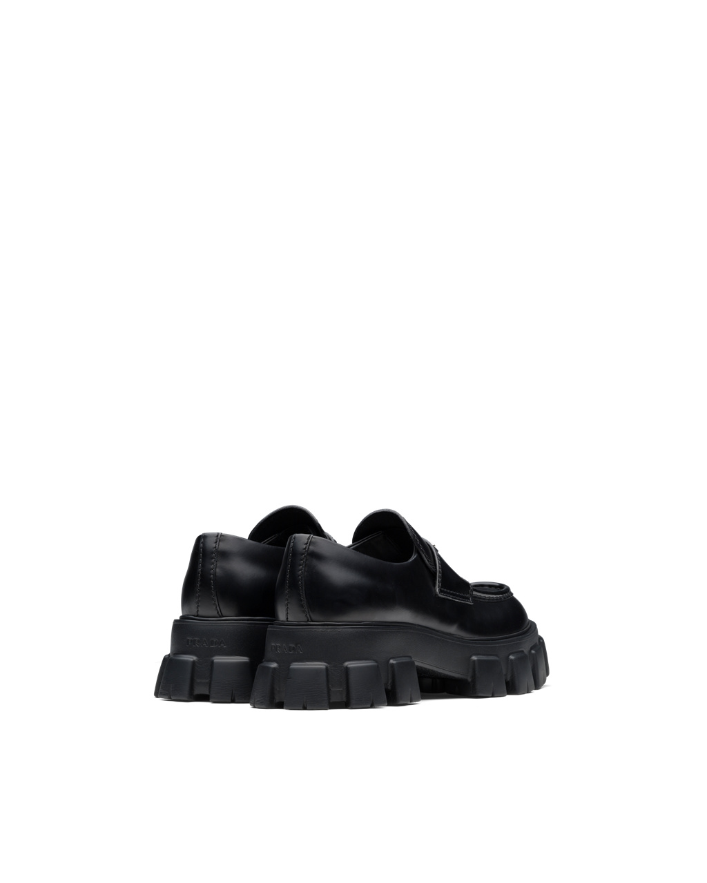 Prada Monolith Brushed Kozene Loafers Čierne | YLXDNT632