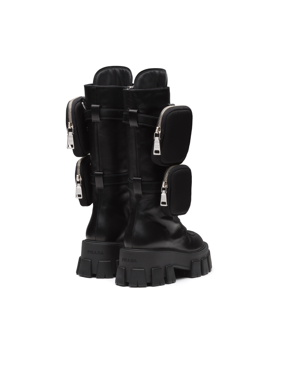 Prada Monolith Kozene Boots Čierne | PGDNVT540