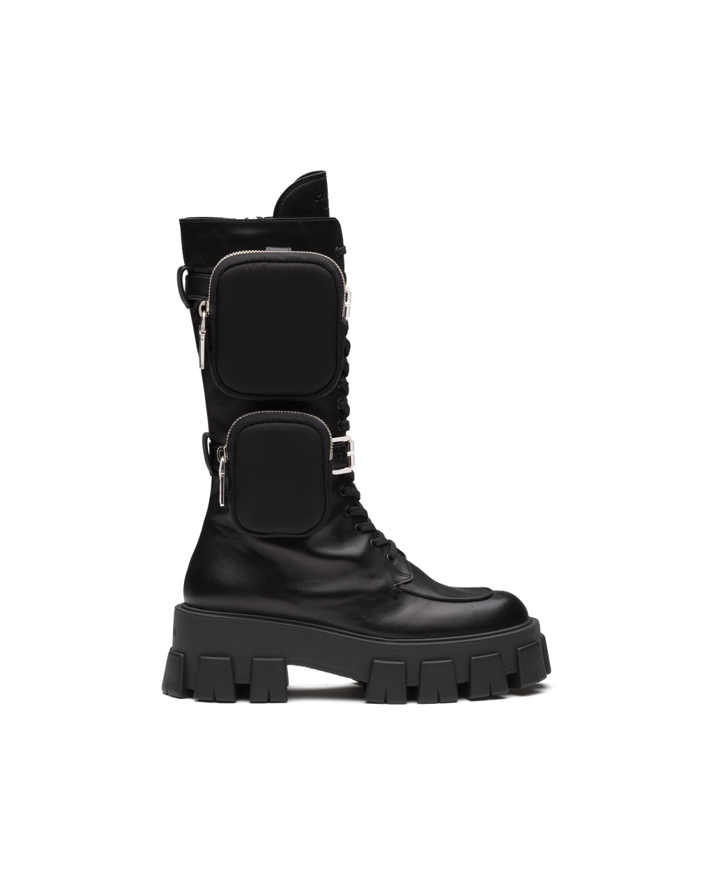 Prada Monolith Kozene Boots Čierne | PGDNVT540