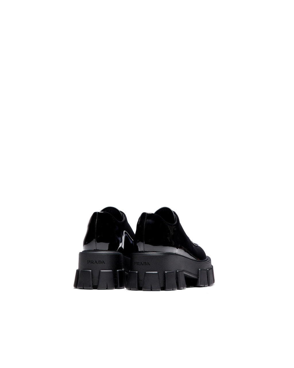 Prada Monolith Lakovane Kozene Cipkovane-up Shoes Čierne | KHGEBW501