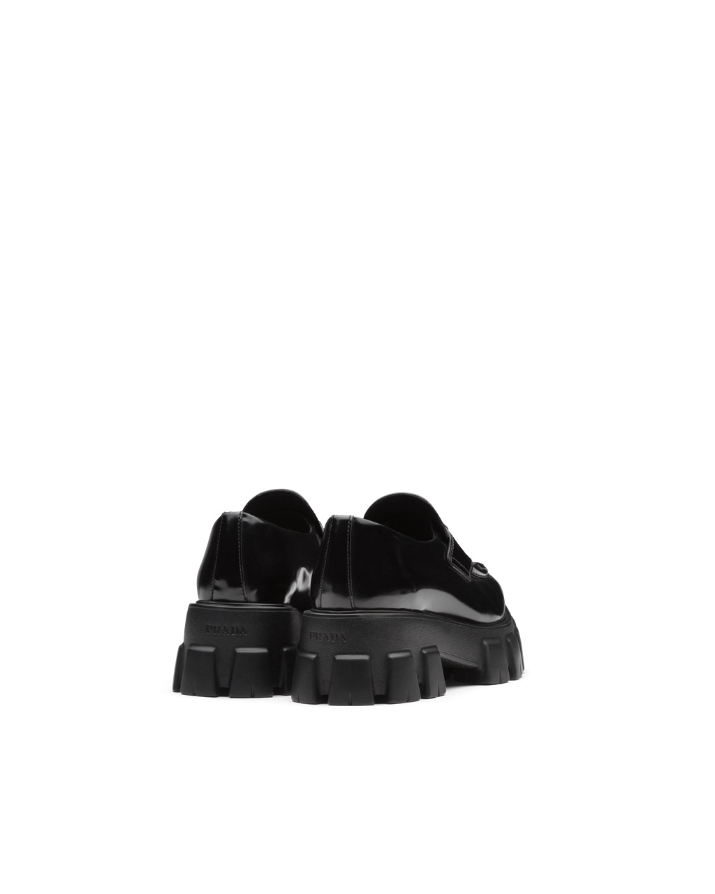 Prada Monolith Pointy Brushed Kozene Loafers Čierne | PSNEZY532