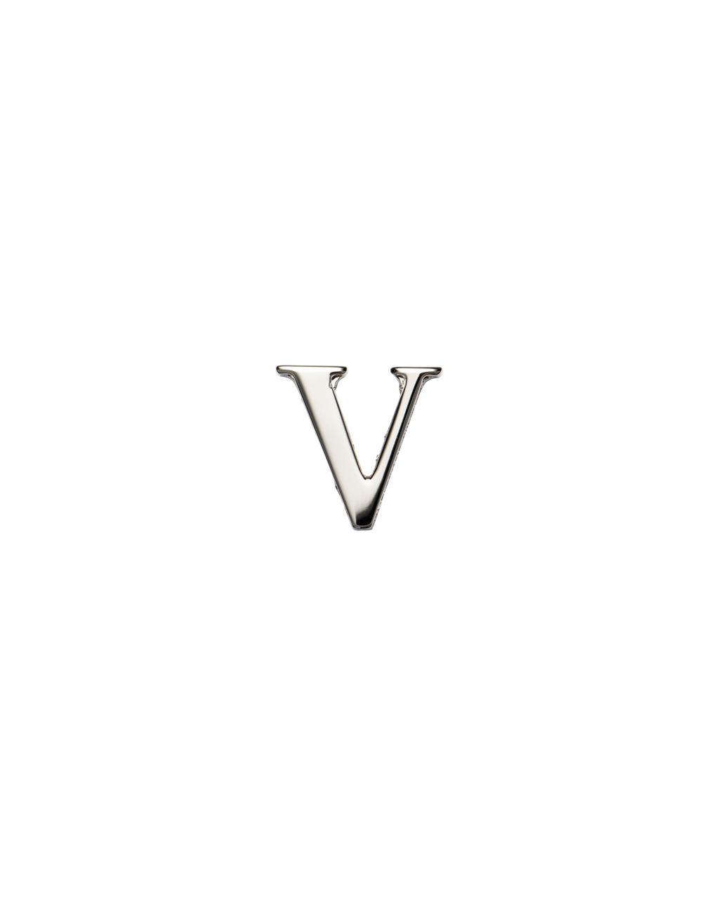 Prada My Character Sliding Metal Letter Polished Steel | SUHILV802