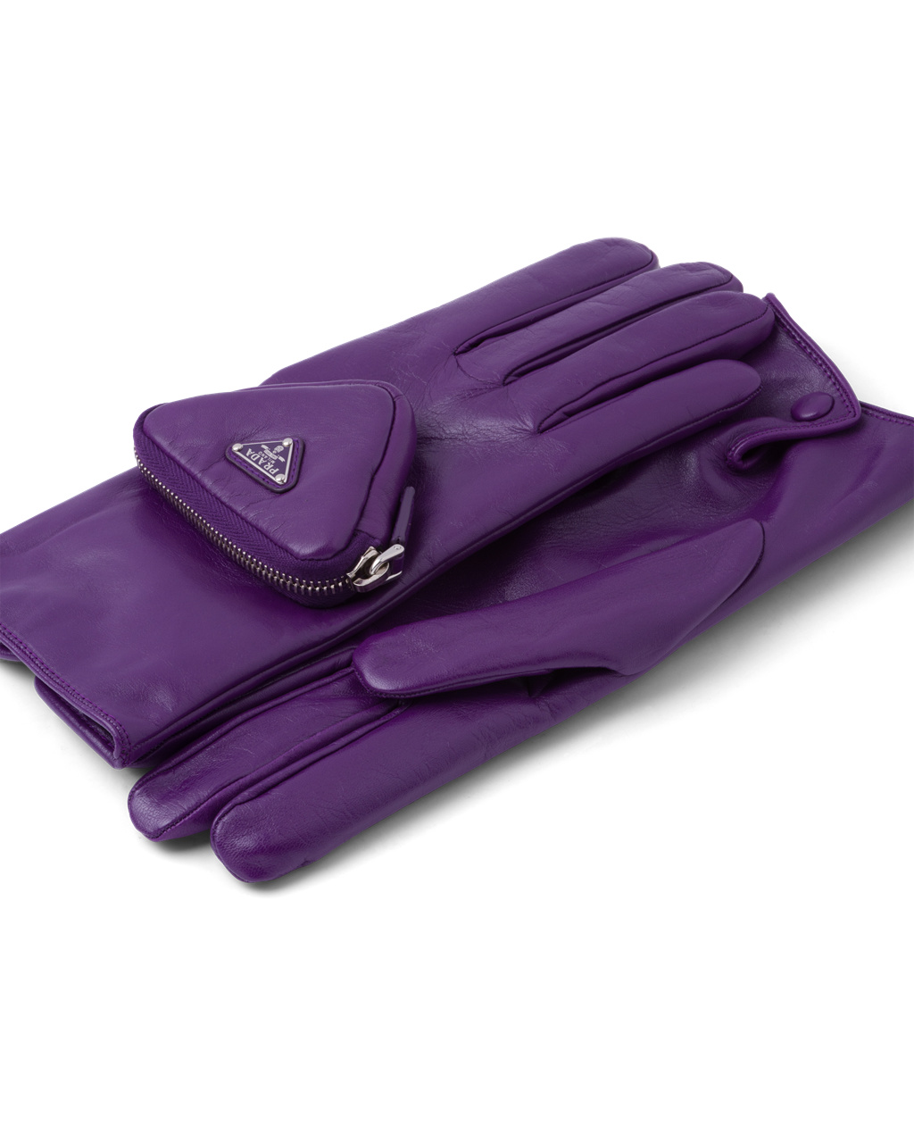 Prada Napa Kozene Gloves Cyclamen | PVRHXU170