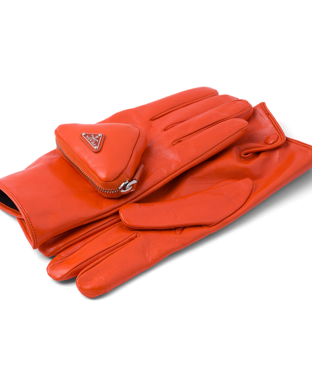 Prada Napa Kozene Gloves Oranžové | ROKTHV206