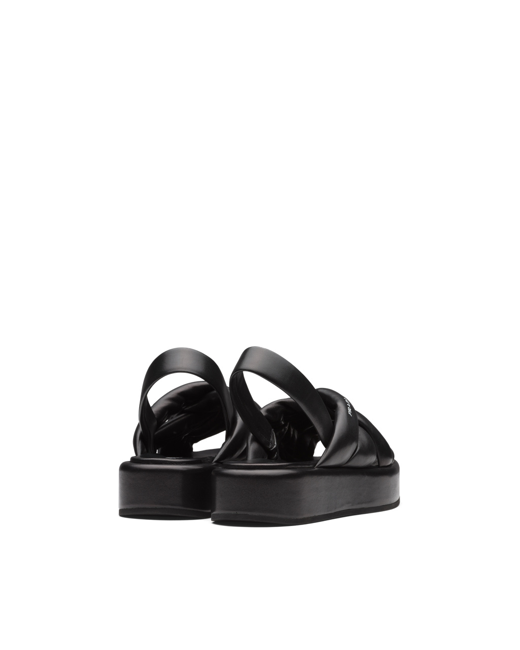 Prada Nappa Kozene Flatform Sandals Čierne | PRKVZJ724