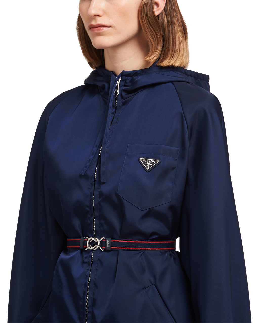 Prada Nylon Gabardine Blouson Jacket Modre | ECZQNX670