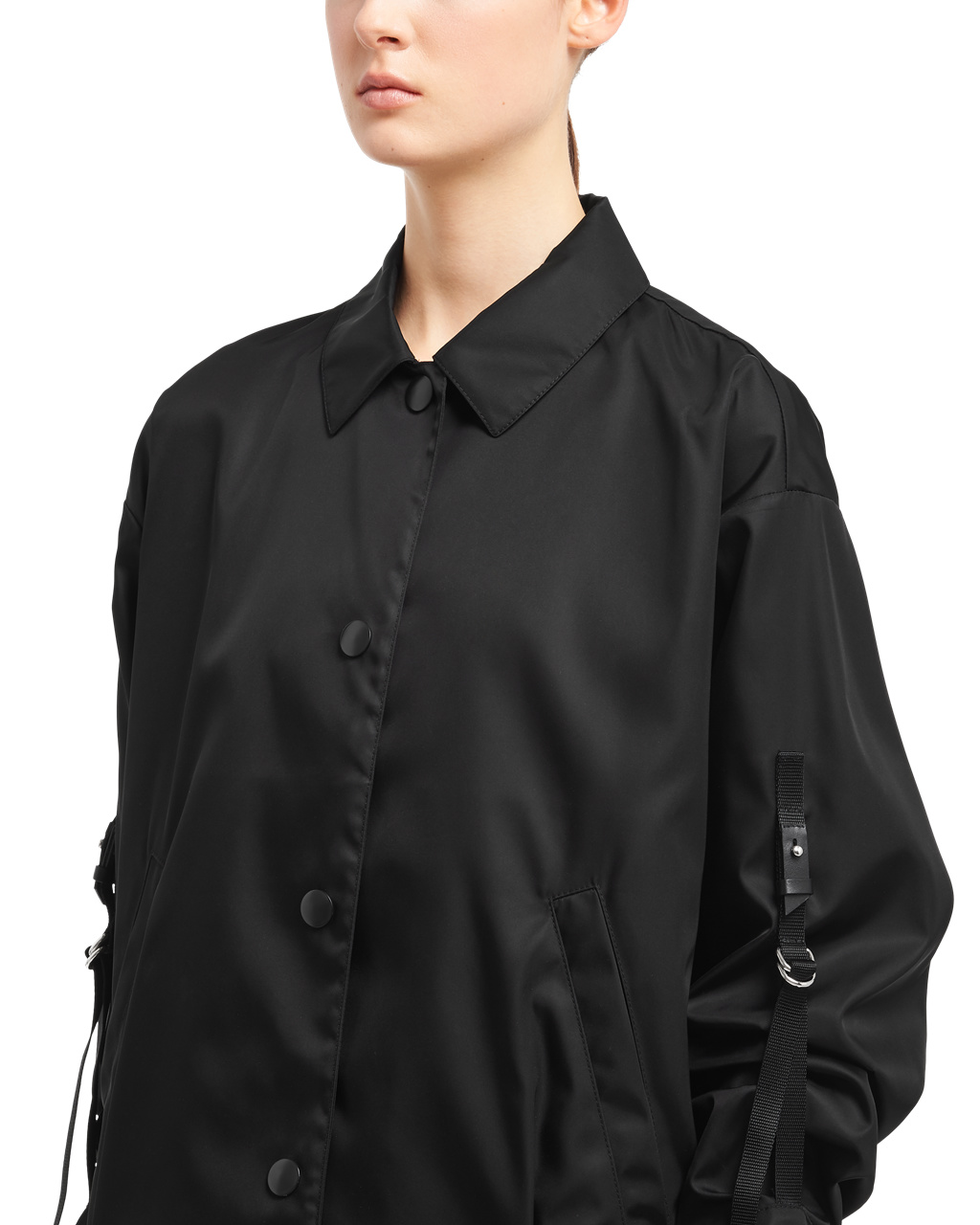 Prada Nylon Gabardine Blouson Jacket Čierne | NWABLC105