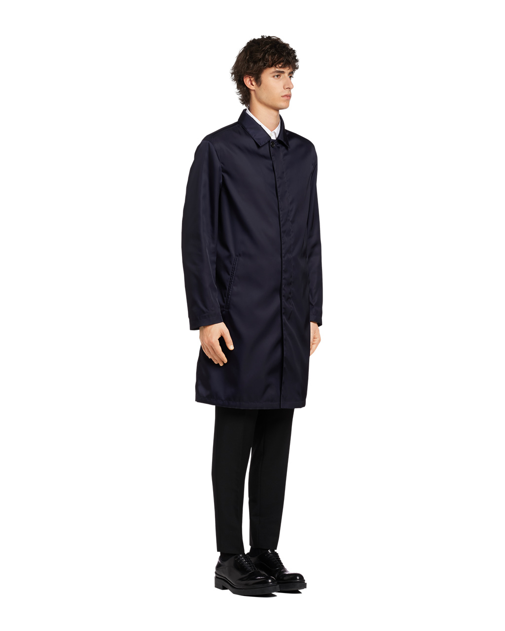 Prada Nylon Gabardine Raincoat Námornícka Modrá | YPUOVG508