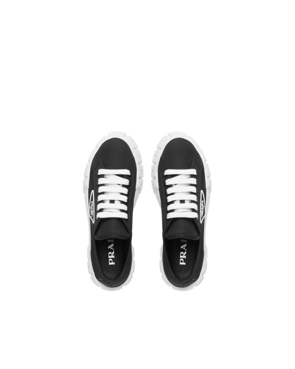 Prada Nylon Gabardine Sneakers Čierne Biele | MVXIYB083