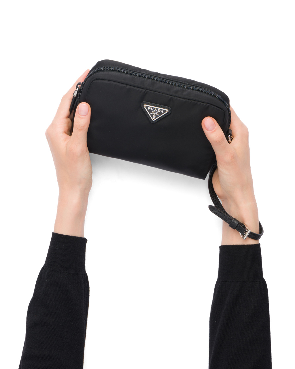 Prada Nylon Pouch Čierne Červené | YEQMHJ536