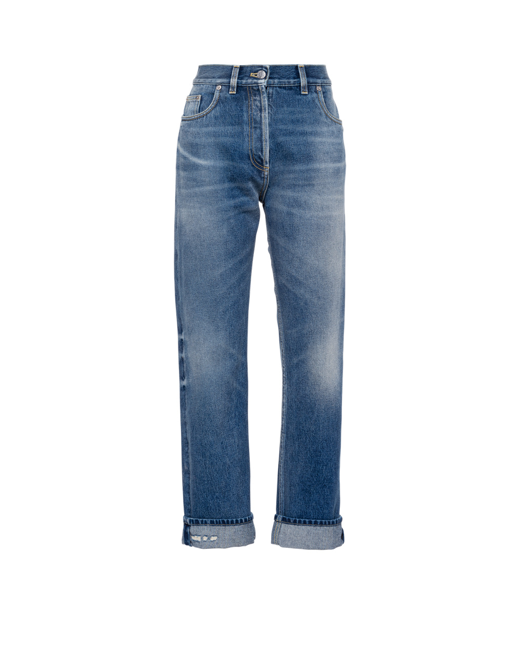 Prada Organic Denim Five-pocket Trousers Námornícka Modrá | UNZAOM475