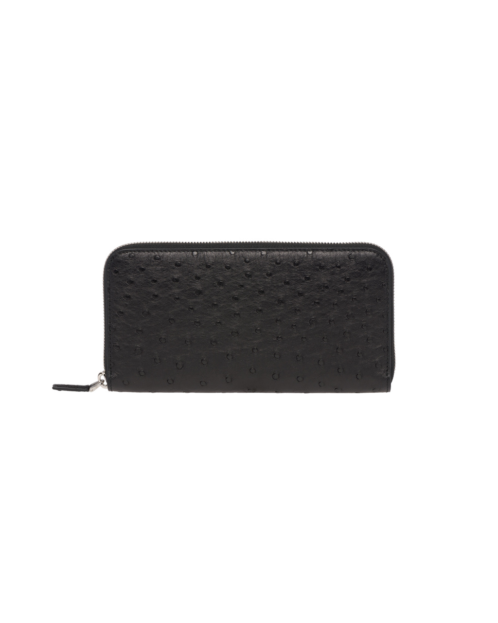 Prada Ostrich Kozene Zip Around Wallet Čierne | ARWXCZ928