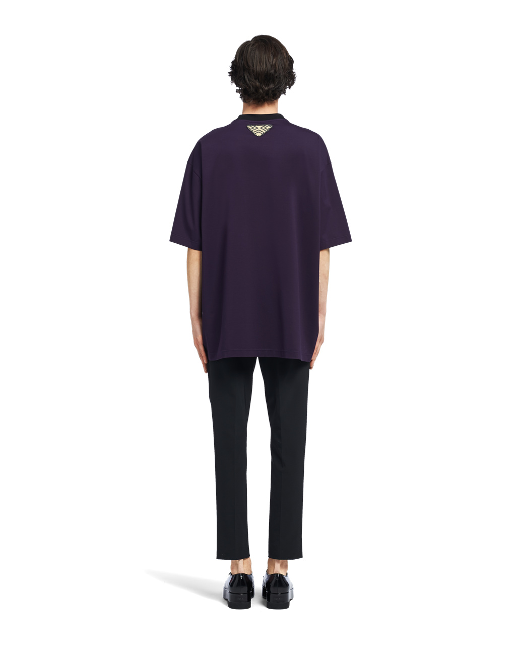 Prada Oversized Bavlnene T-shirt Blackberry | HFYKNQ208