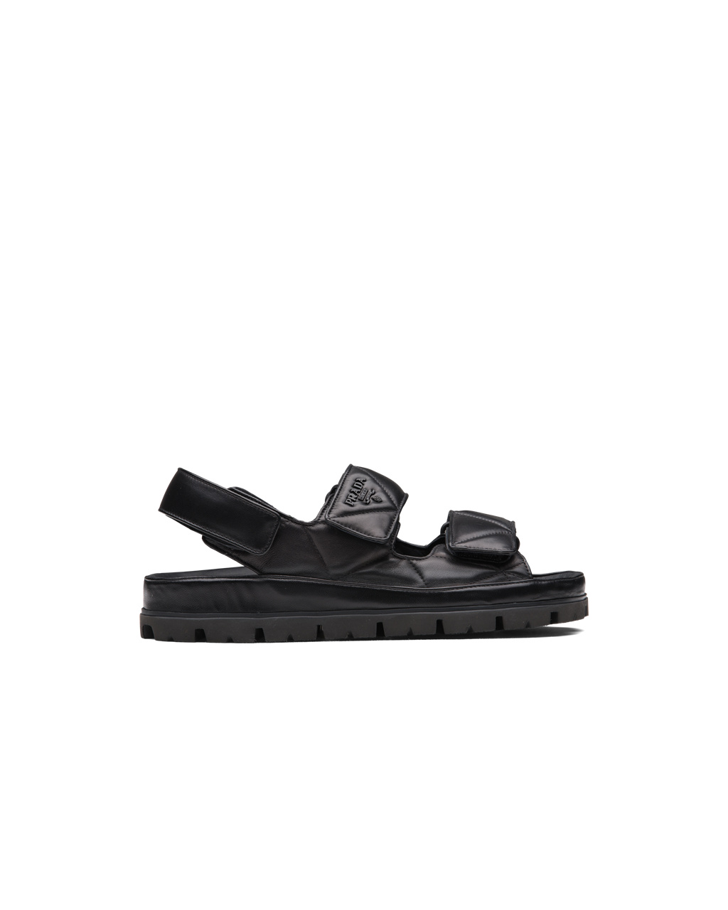 Prada Padded Nappa Kozene Sandals Čierne | UARPOK397