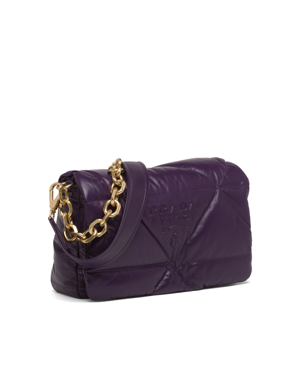 Prada Padded Nappa Kozene Shoulder Bag Violet | YKFXPZ839