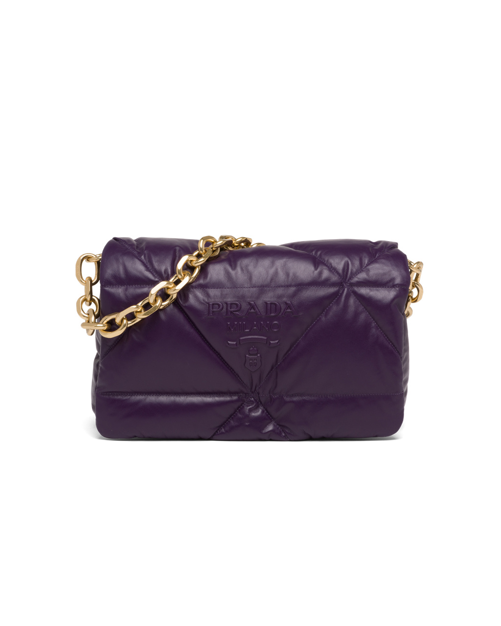 Prada Padded Nappa Kozene Shoulder Bag Violet | YKFXPZ839