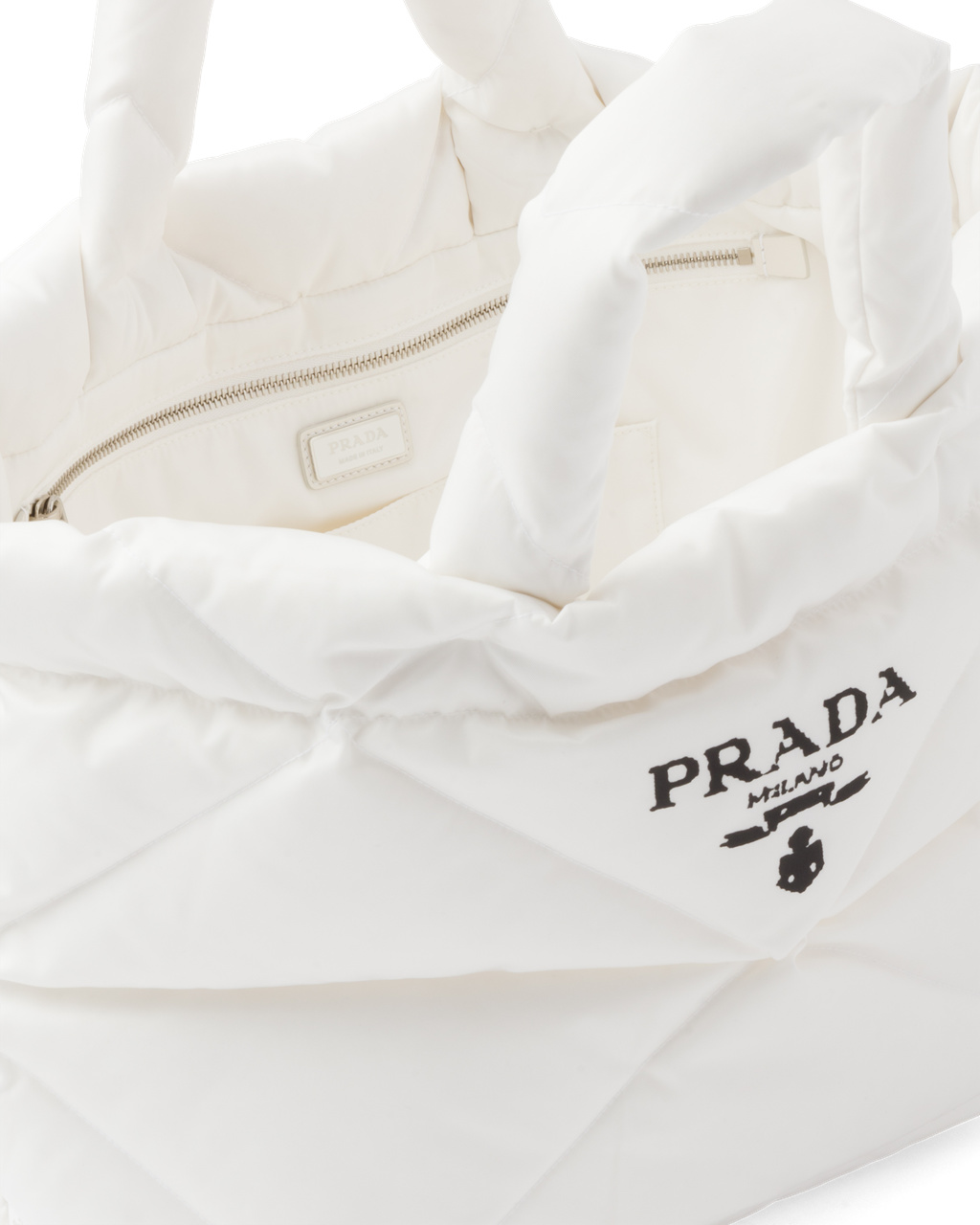 Prada Padded Re-nylon Tote Bag Biele | FXTBIU860