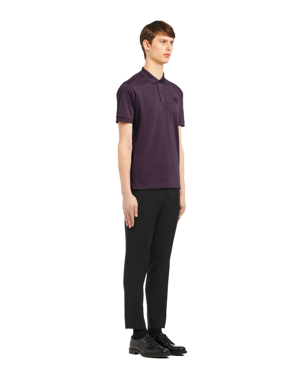 Prada Piqué Polo Shirt Plum | JOKRTG721