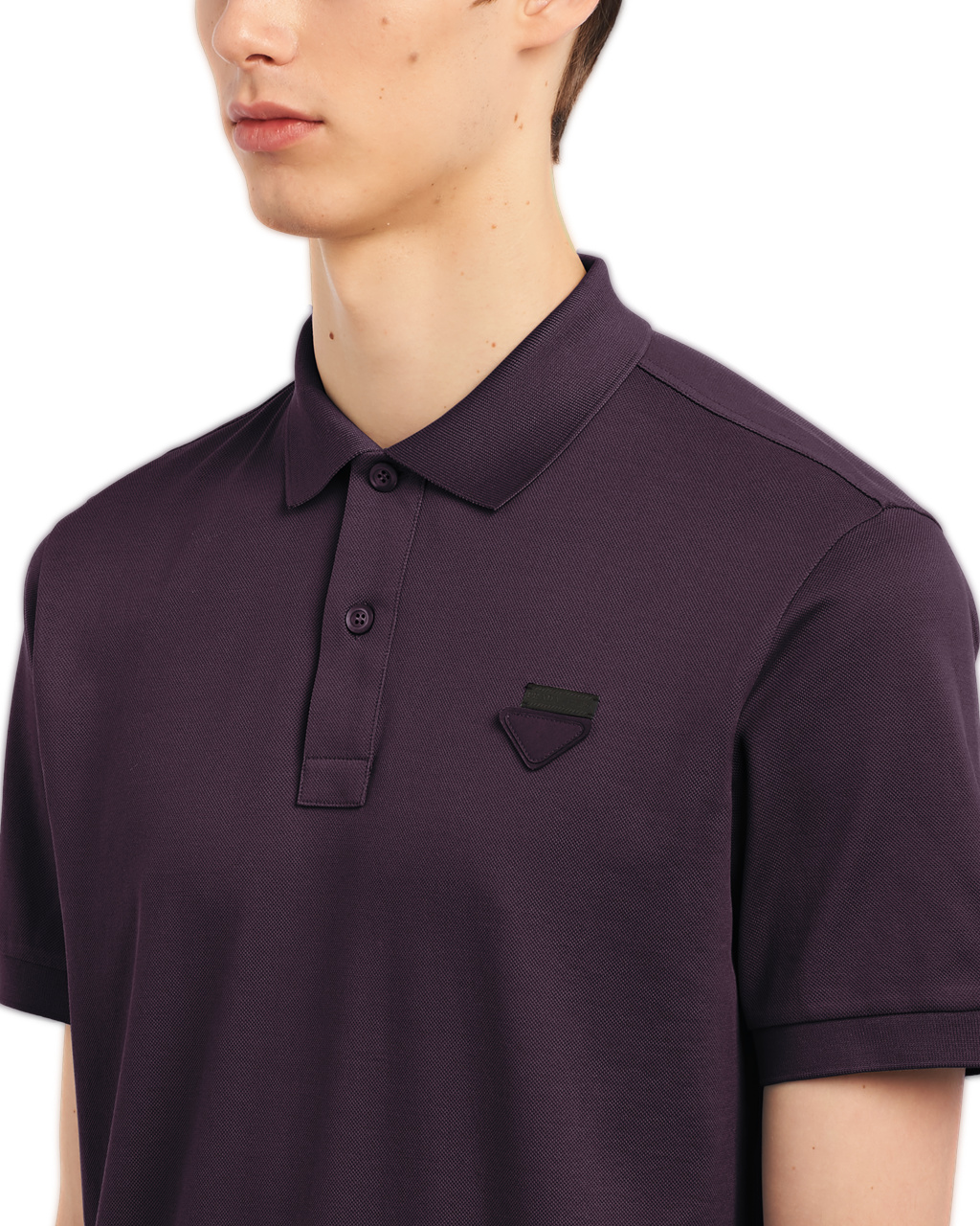 Prada Piqué Polo Shirt Plum | JOKRTG721