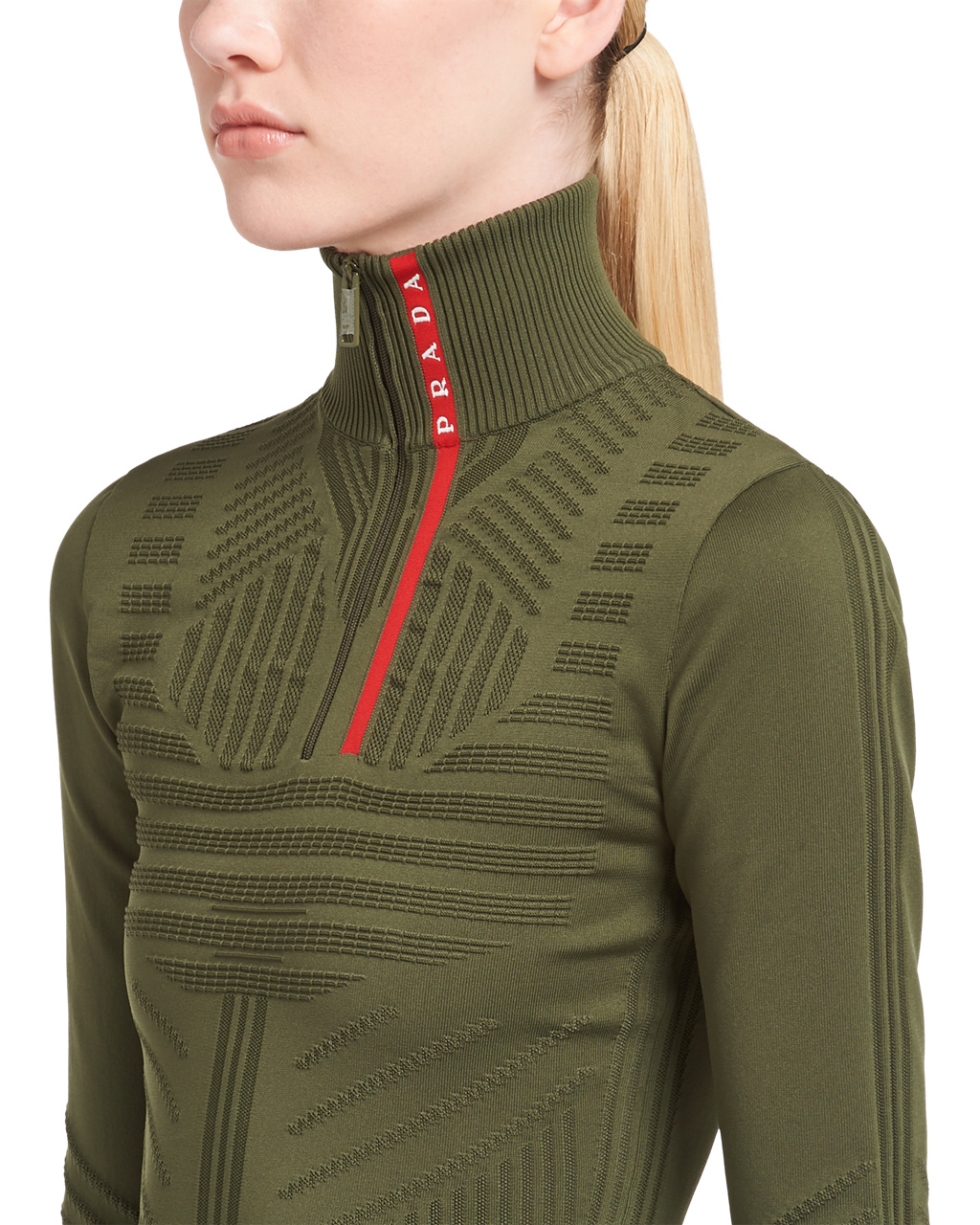 Prada Polyester Sports Top Zelene Zelene | MCBQLF912