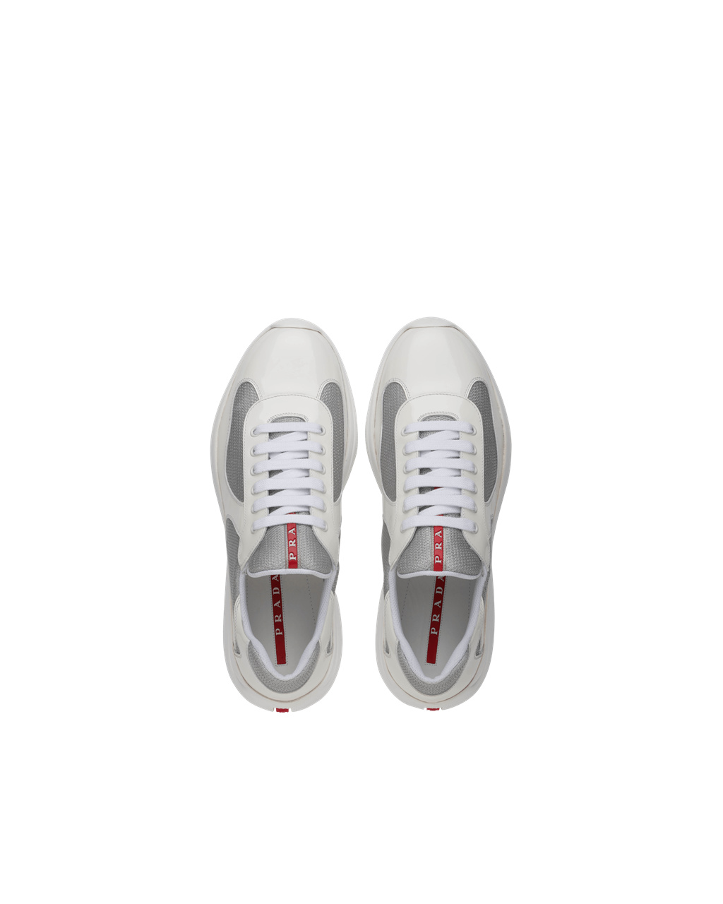 Prada Prada America's Cup Sneakers Biele Strieborne | HTJDSI896