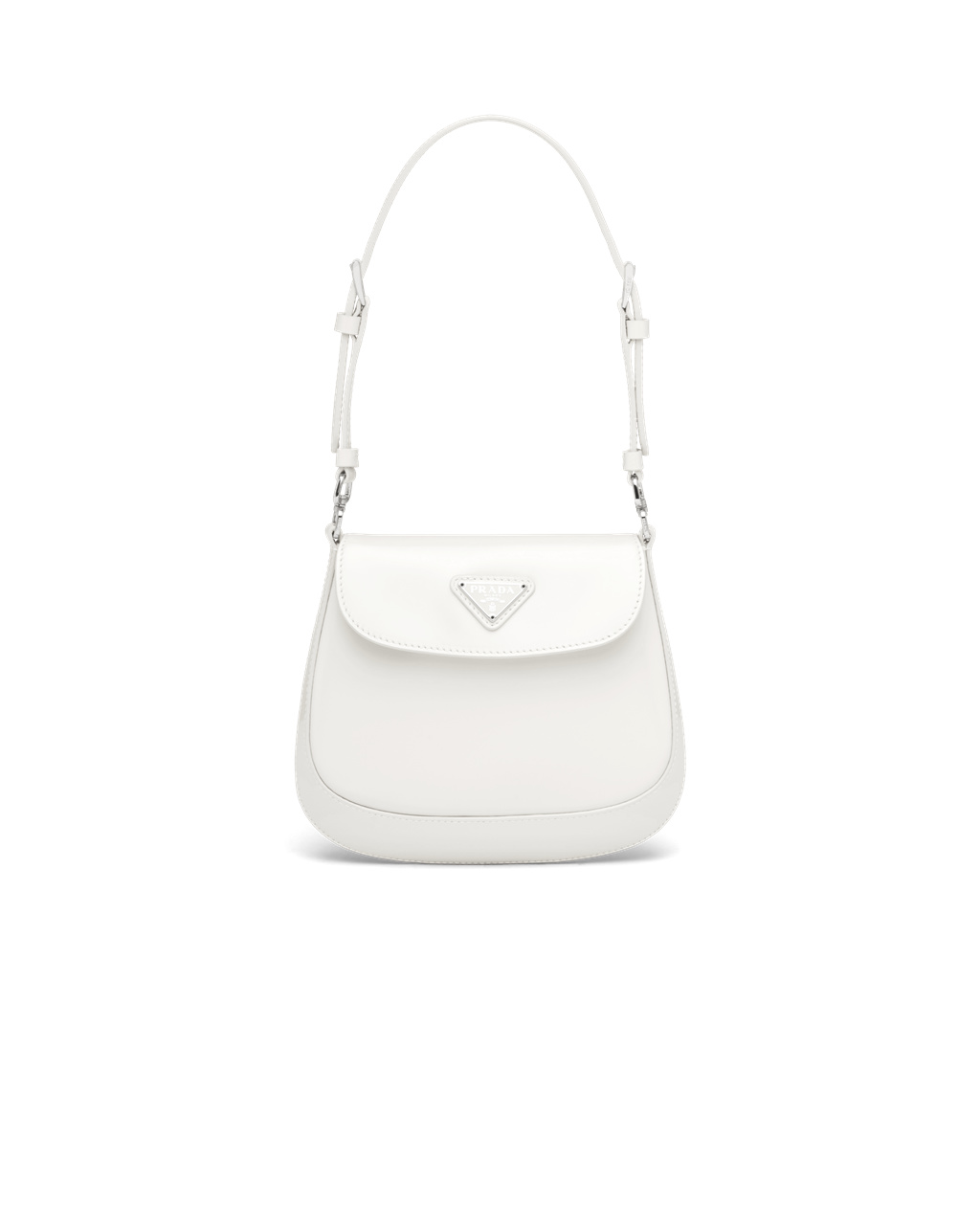 Prada Prada Cleo Brushed Kozene Mini Bag Biele | GONVPM762