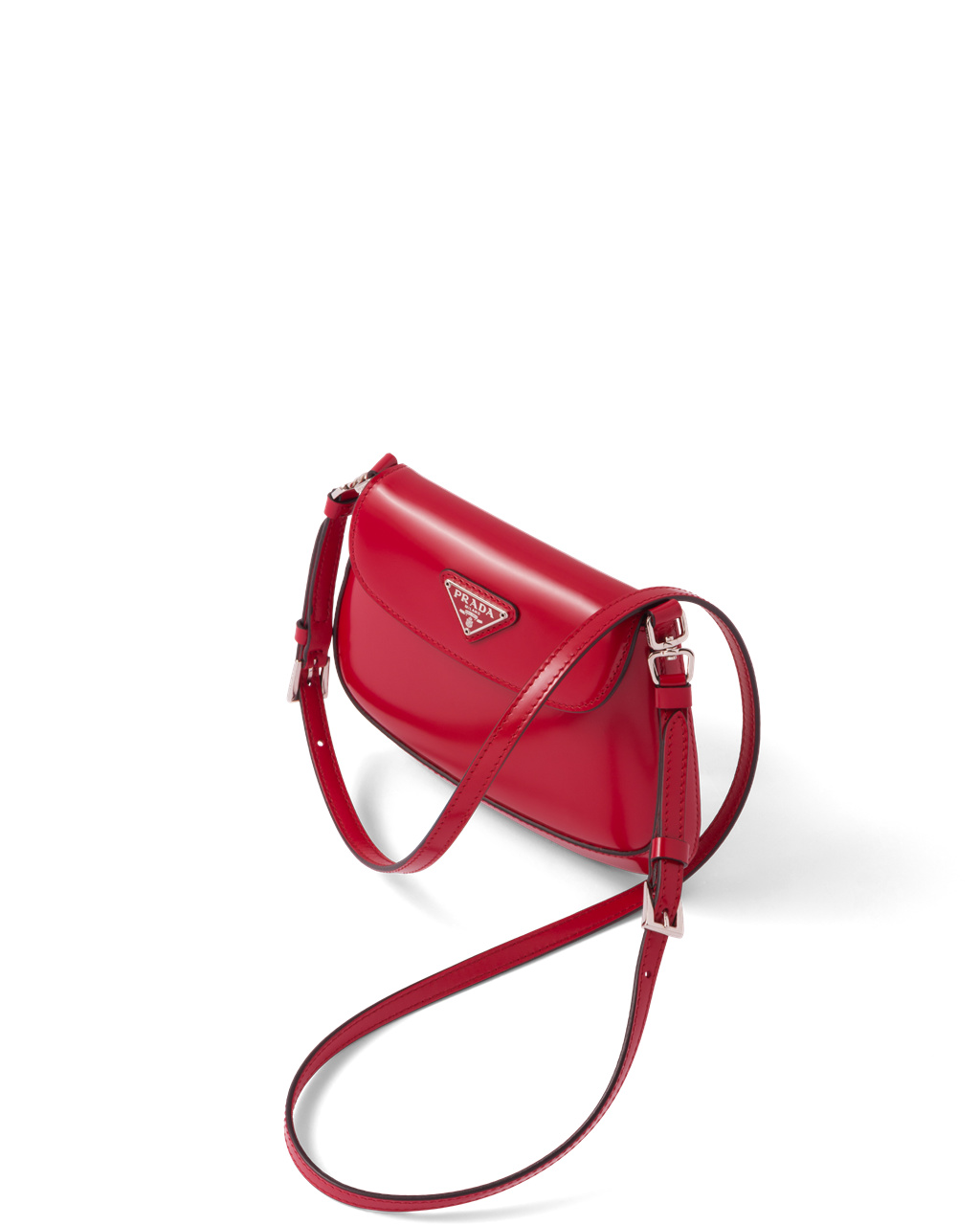 Prada Prada Cleo Brushed Kozene Mini Bag Scarlet | RHFZOP075