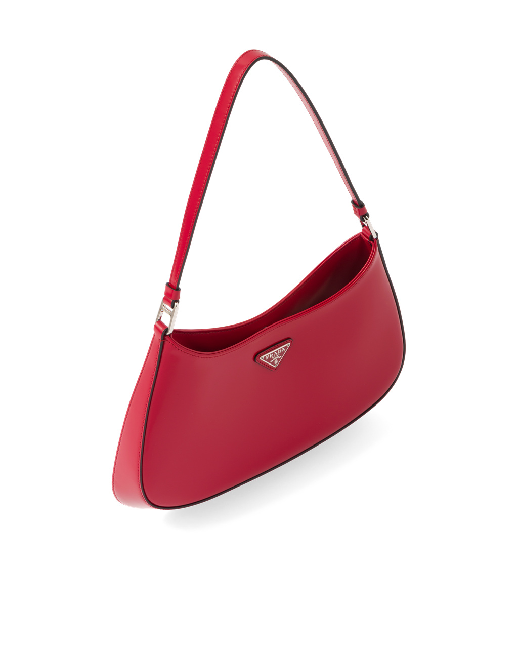 Prada Prada Cleo Brushed Kozene Shoulder Bag Scarlet | AOEHBL973