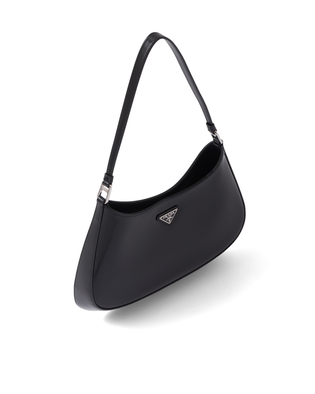 Prada Prada Cleo Brushed Kozene Shoulder Bag Čierne | ESPTWX571