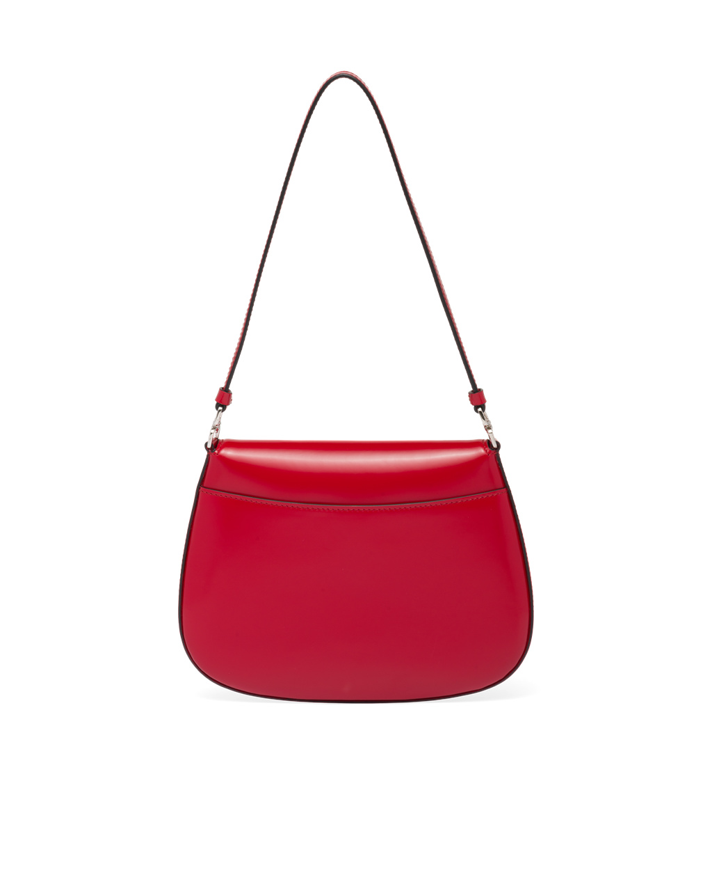 Prada Prada Cleo Brushed Kozene Shoulder Bag With Flap Scarlet | ETFJWB430