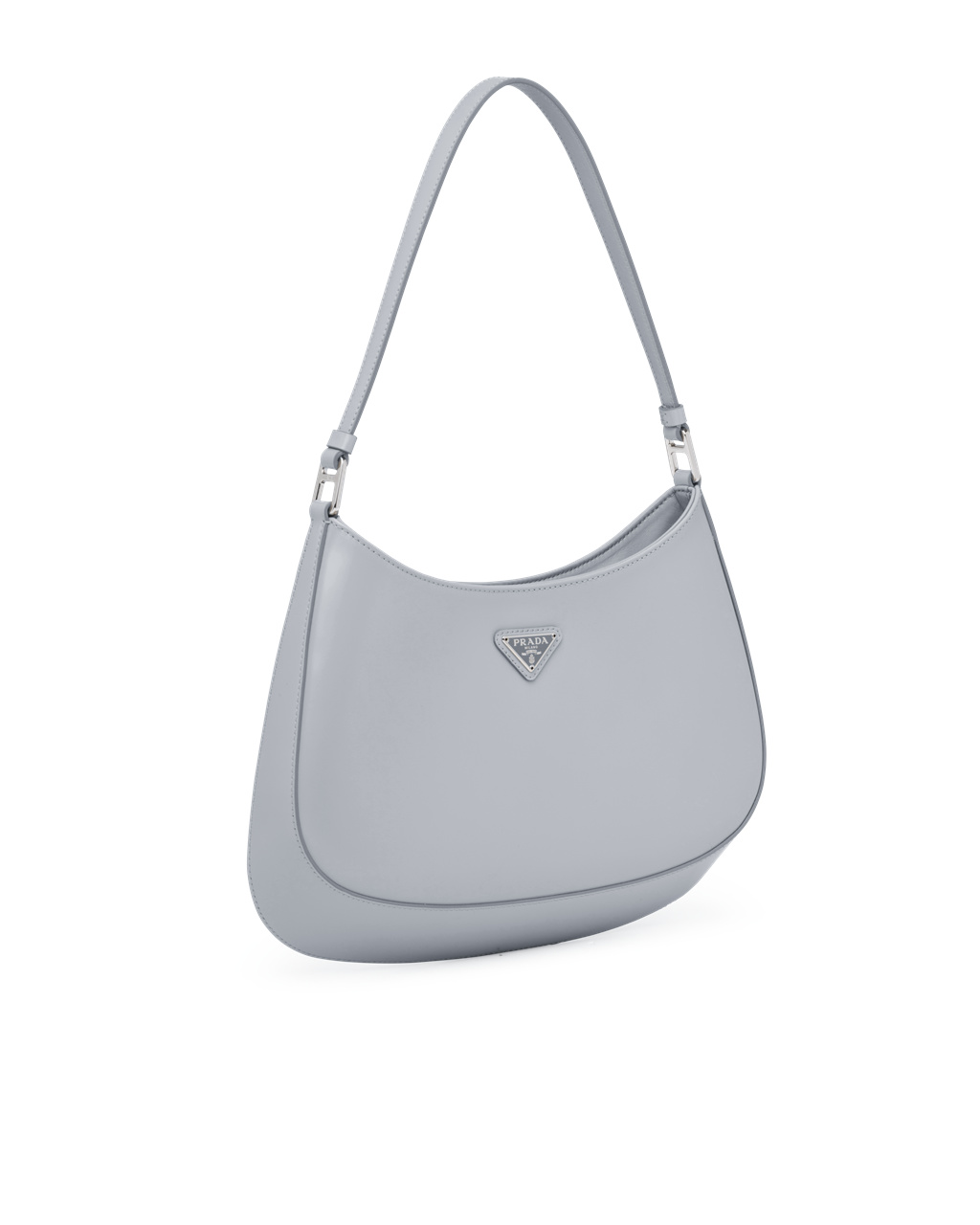 Prada Prada Cleo Brushed Kozene Shoulder Bag Modre | GQEDCO829