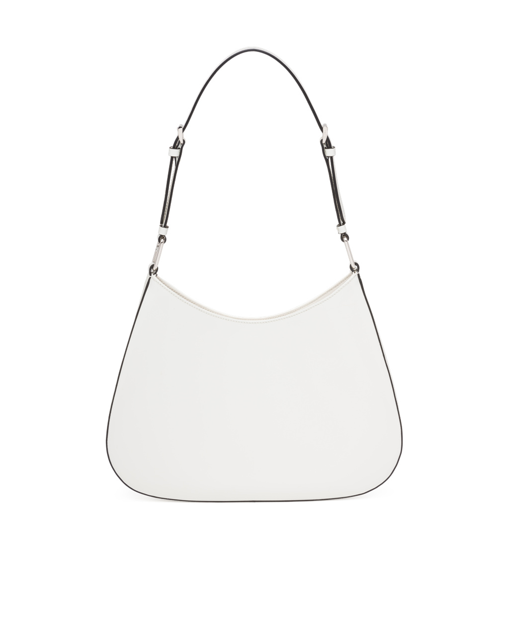 Prada Prada Cleo Brushed Kozene Shoulder Bag Biele | JVZRMQ073