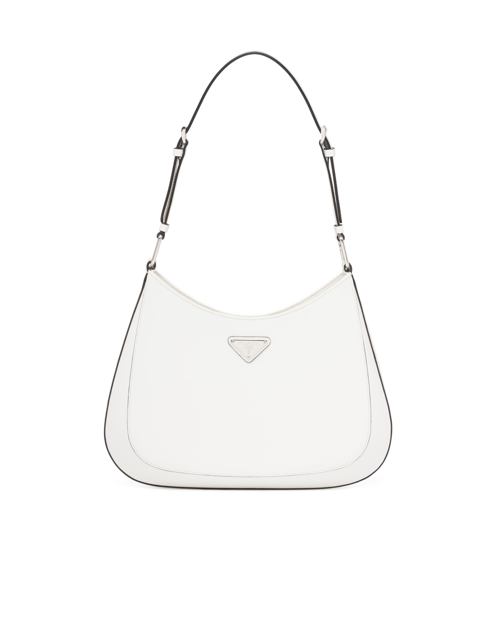 Prada Prada Cleo Brushed Kozene Shoulder Bag Biele | JVZRMQ073