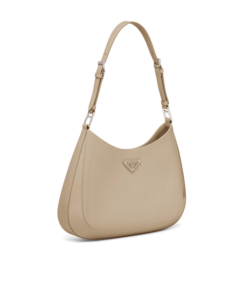 Prada Prada Cleo Brushed Kozene Shoulder Bag Béžové | MVKITU324